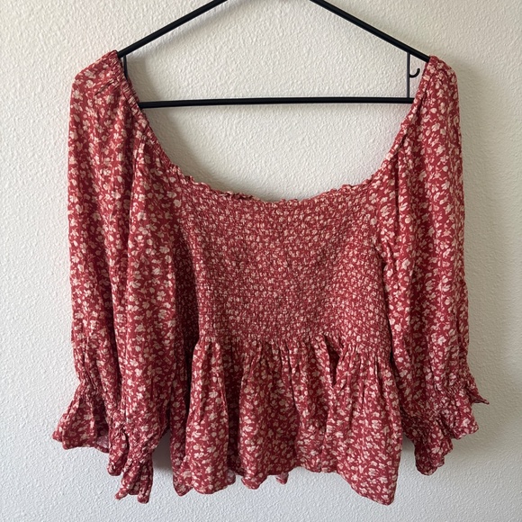 American Eagle Square Neck Babydoll Top - Picture 2 of 3